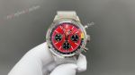 BLS Factory Breitling Top Time 41mm B01 Movement Red Face SS Band Watch